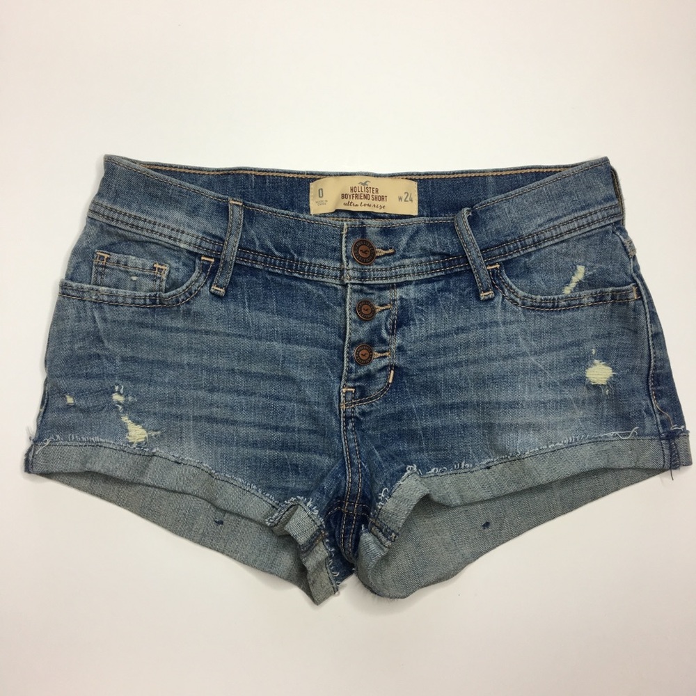 Hollister Distressed Boyfriend Shorts - Sz 0 w24
